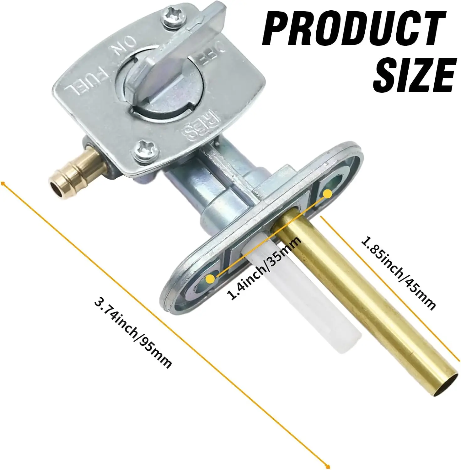 TTR90 Fuel Valve Petcock w/Fuel Filter Replacement for TTR90 2000-2003 TTR90E 2004-2007, TTR50, TTR110 Replace# 5HN-24500-01-00