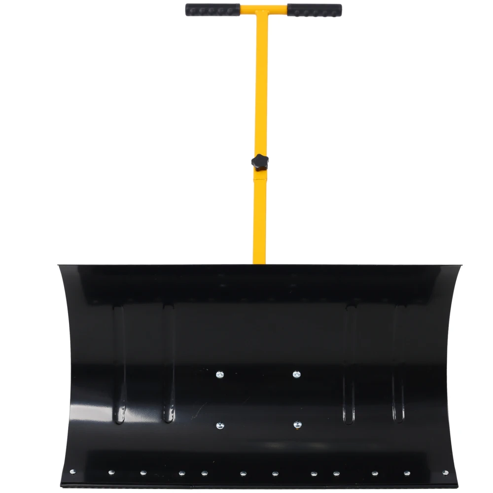 Snow Shovel with Wheels, Snow Pusher, Cushioned Adjustable Angle Handle Snow Removal Tool, 29