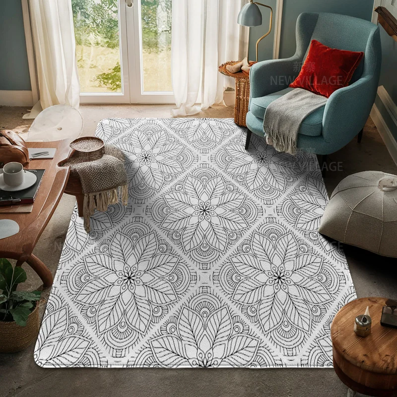 Color Square Block Rug Modern Style Design Living Room Carpet Home Sofa Tea Table Area Rugs Large Size 160x200 Bedroom Foot Mat