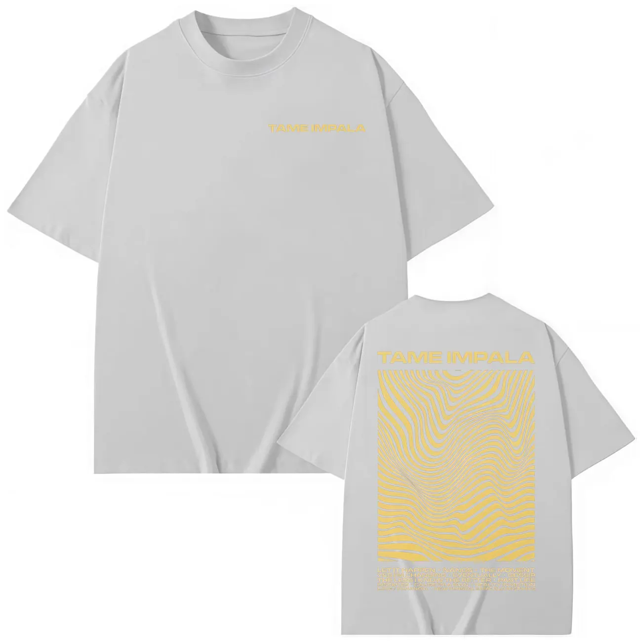 Rock Band Tame Impala Merch T-Shirt Hochwertige Mode Übergroße T-Shirts für Männer und Frauen Sommer Lässiges Baumwoll-Kurzarm-T-Shirt. – Detail 3
