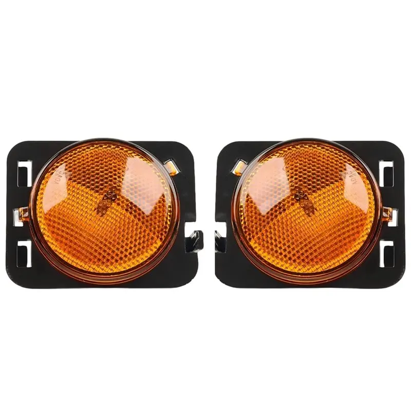 

Side Repeater Lamp Light For Jeep Wrangler JK 2007-2019 2PCS Left+ Right 55077894AC, 55077895AC Side Marker Lights