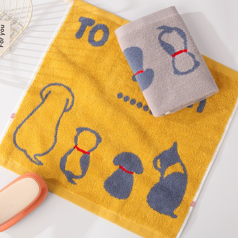 Pure Cotton Square Face Towel Soft Absorbent Child-Friendly Small Baby Handkerchief Lint-Free Home Use