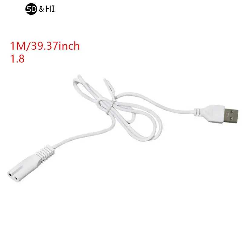 USB Cable Charging Line Copper hole Suit 5V flashlight shaver hair clipper wire Single hole 1.8