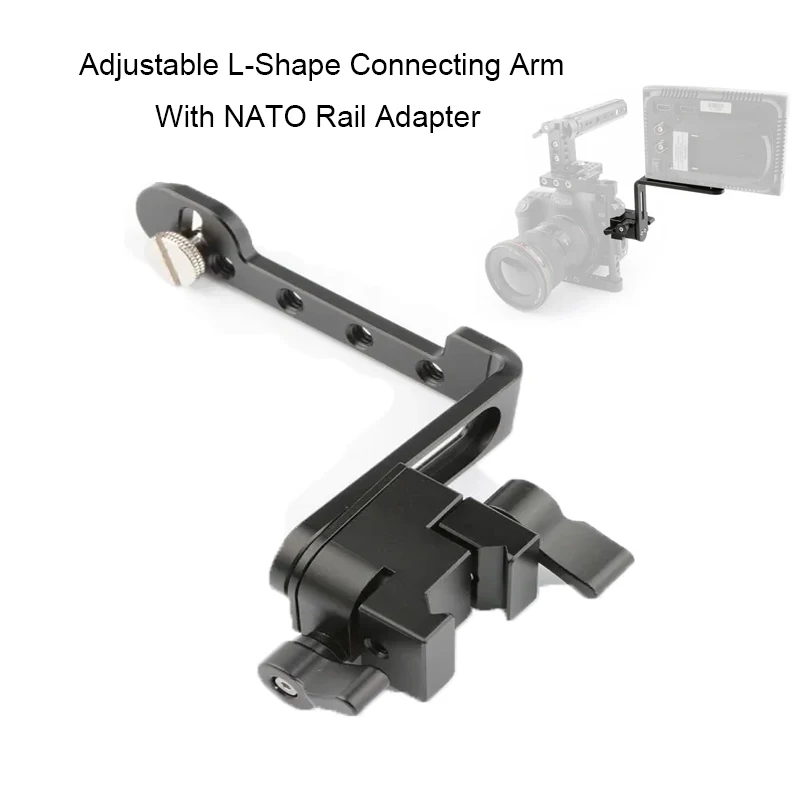 CAMVATE ปรับ L-Shape เชื่อมต่อแขน NATO Rail ADAPTER Magic EXTENSION ARM สําหรับ EVF Monitor ไฟฉาย