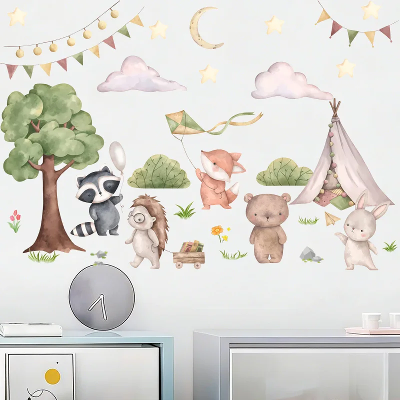 3pcs Animals Window Sticker,suitable for cabinet,glass doors,windows and wall decor,holiday decoration,freely DIY combinable
