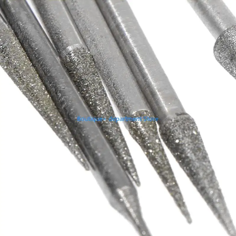 

E1PD 6Pcs Tapered for Head Diamond Coated Points for Sharp Grinding Rods Needle for E