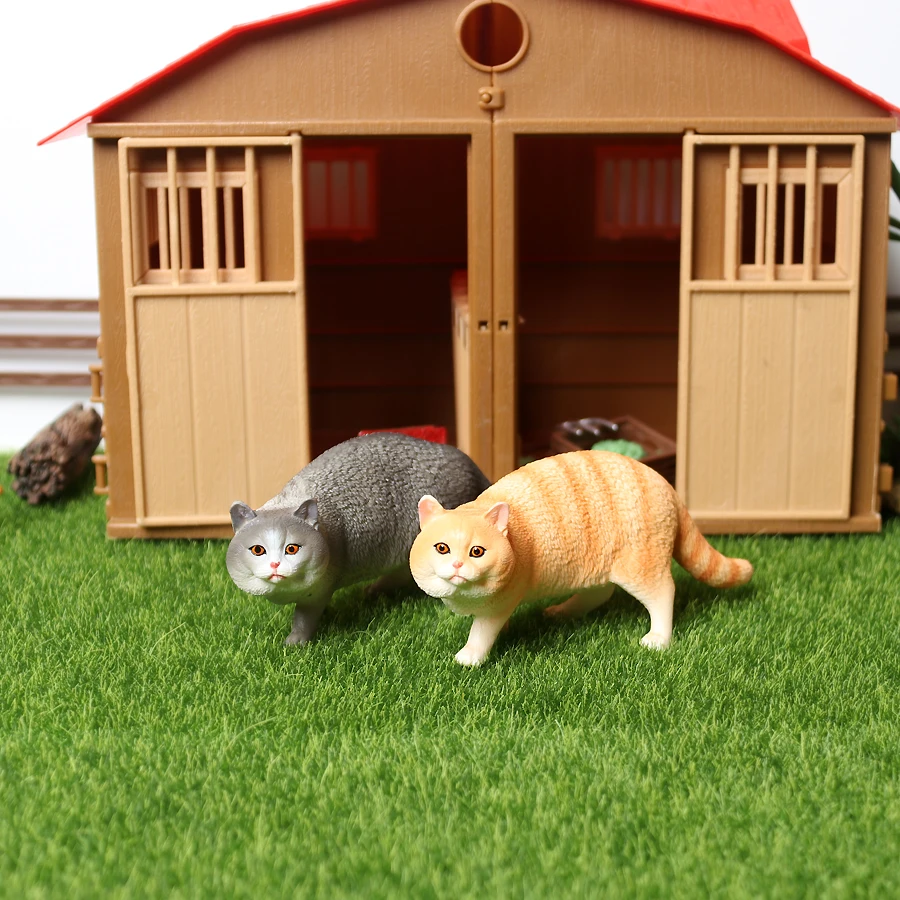 Figura realista de gato persa, gatito, modelo Animal, decoración bonita para el hogar, colección de decoración de jardín de hadas en miniatura, juguete para regalo para niños
