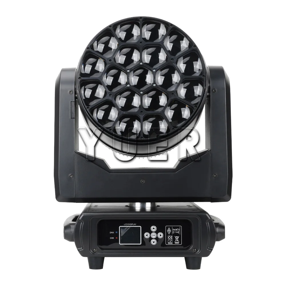 LED RGBW 19x40W Bee Eye Wash Zoom Beam Effect Moving Head Stage Lighting For DMX512 Control Club Background Wedding Dj Disco