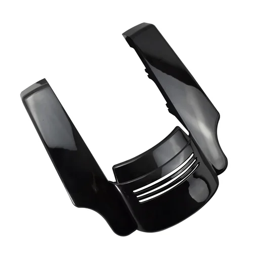 Imagen 2 del producto Guardabarros de extensión trasera para motocicleta, cubierta estirada de 5 "", negro brillante/negro mate, para Harley Touring Road Street Electra Glide 14-2023