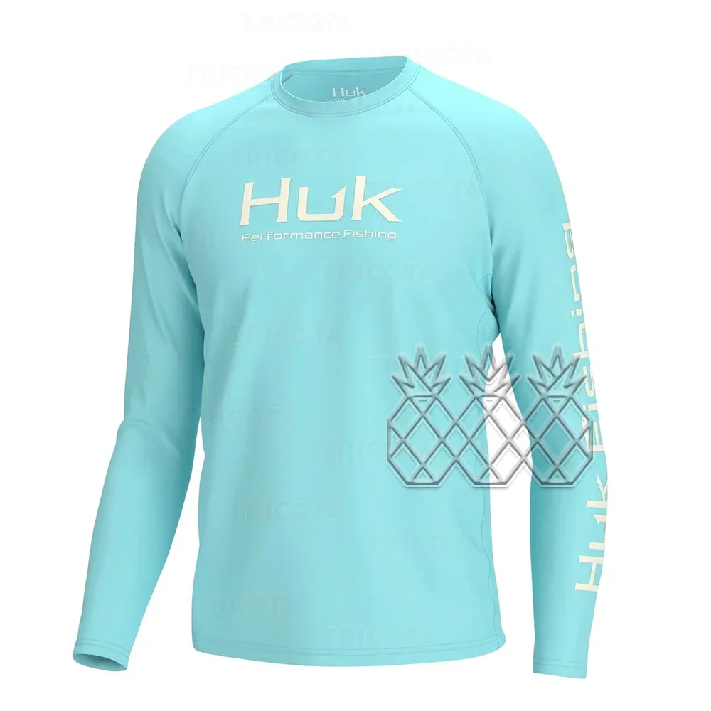 

HUK рубашки для выступлений на рыбалку, мужская одежда с длинными рукавами и защитой от ультрафиолета, летняя дышащая одежда для рыбалки UPF 50+, Camisa De Pesca