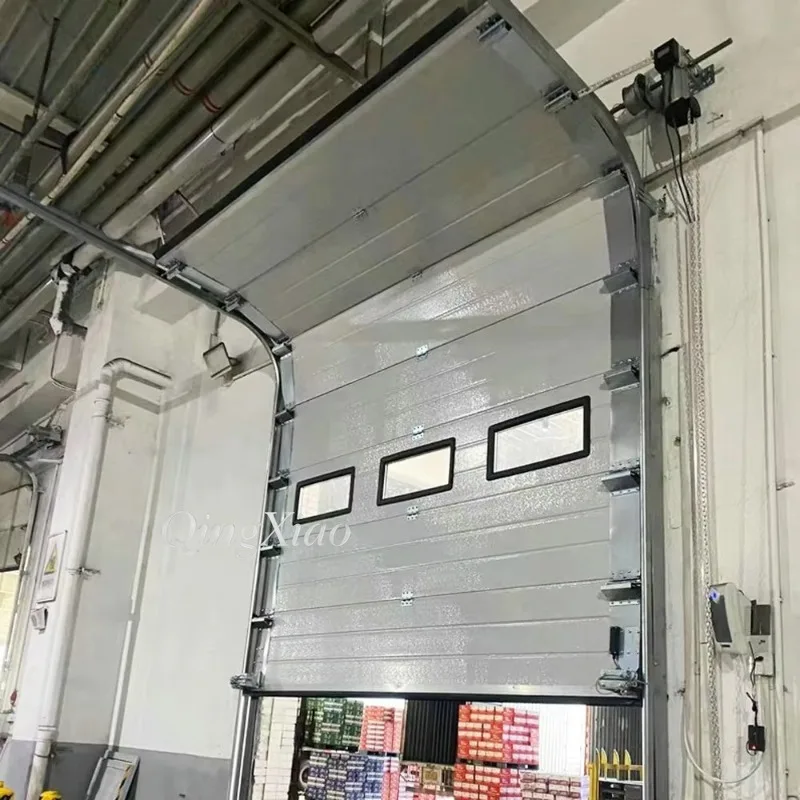 High Grade Thermal Insulated Warehouse Sectional Door Vertical Lifting Type Made Of Double Layer Galvanized Steel Durable