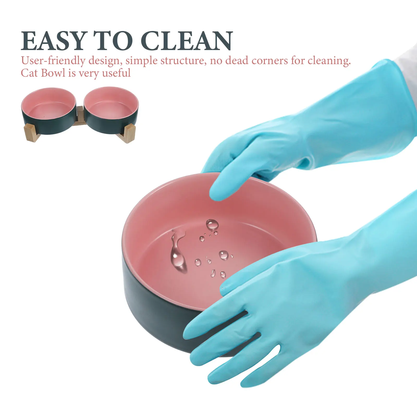 

Ceramic Cat Bowl Durable Pet Feeding Accessory Elevated Kitten Food Water Holder Indoor Reusable Smooth Design