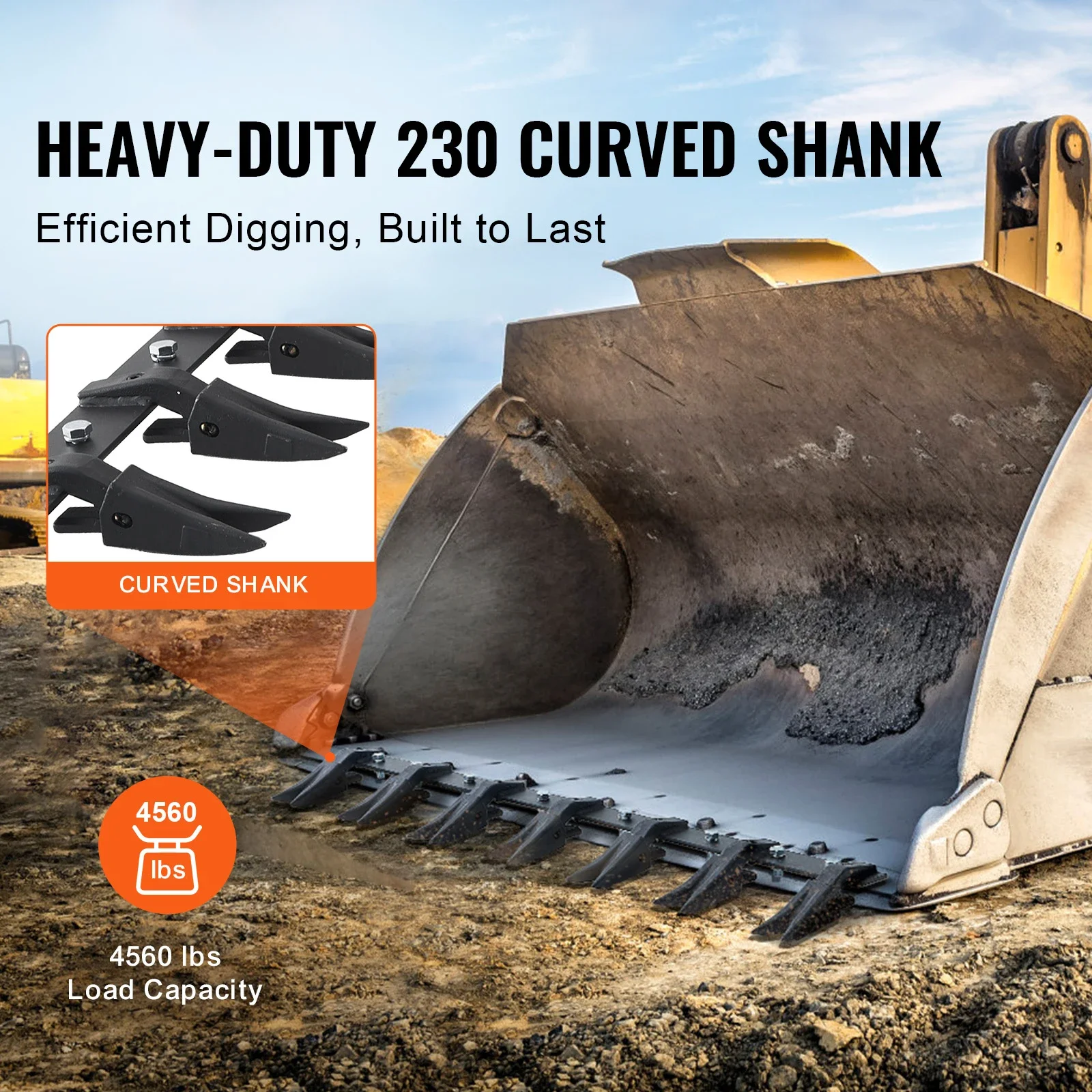 Bucket Tooth Bar Heavy Duty Tractor Bucket Teeth Bar for Sub-Compact Tractor Loader