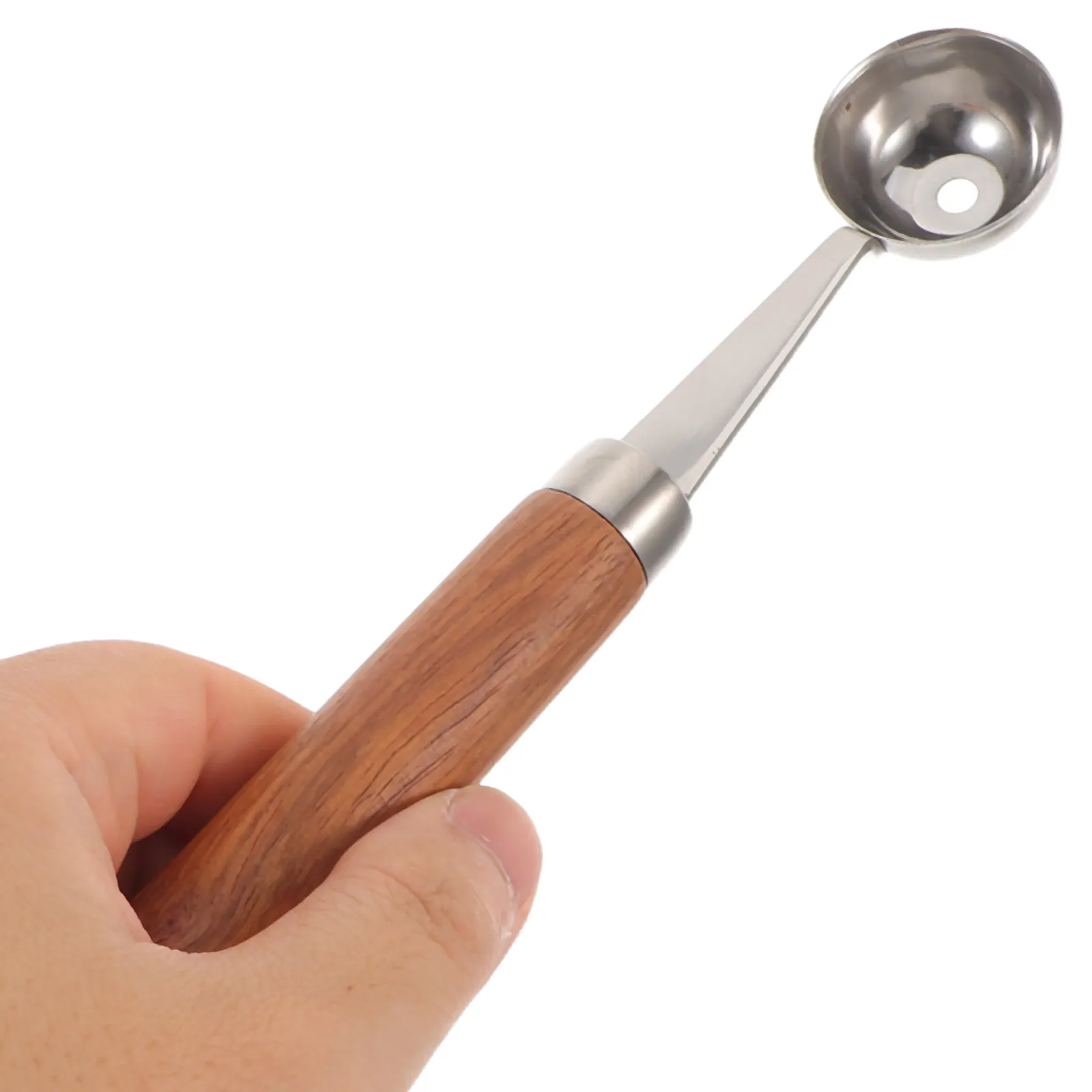 4Pcs Fruit Handling Tools Melon Baller Scoop Set Cat Paw Wooden Handle Stainless Steel Fruit Carving Cutter Watermelon Scooper