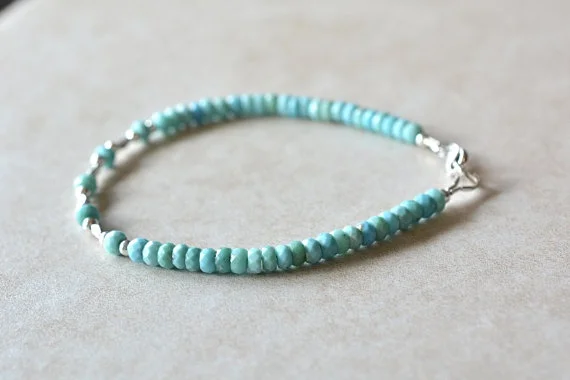 النوم الجمال الفيروز ، ديسمبر جوهرة سوار ، سوار من الأحجار الكريمة للنساء ، هيل القبيلة الفضة ، حساسة