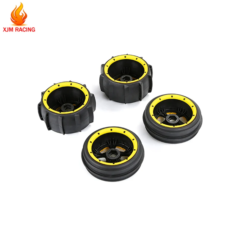 4Pcs/Set Sand Desert Front Rear Tire Assembly Kit for 1/5 Hpi Rofun Baha King Motor Rovan Baja 5B SS Rc Car Racing Parts