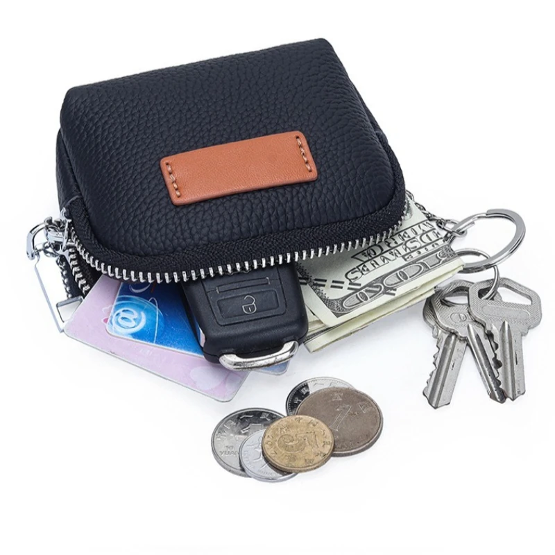 

Кошелек Zero из натуральной кожи — легкий многофункциональный брелок для монет, вмещает органайзер для монет/карточек/помады/ключей