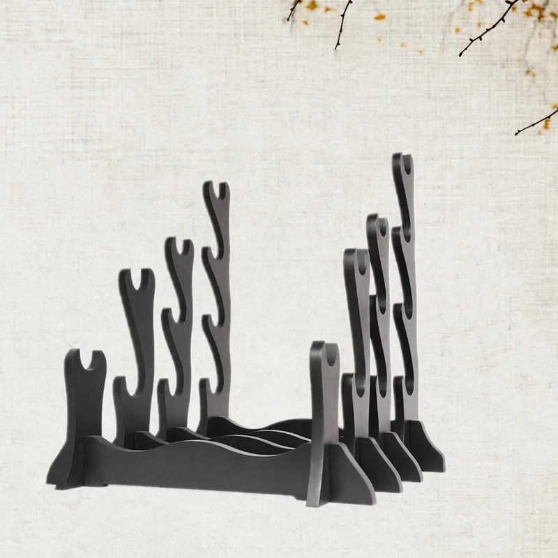 Wooden Katana Holder Stand Support Sword Storage Rack Floor Sabre Organizer Display Real Japanese Katana Shelf House Decoration