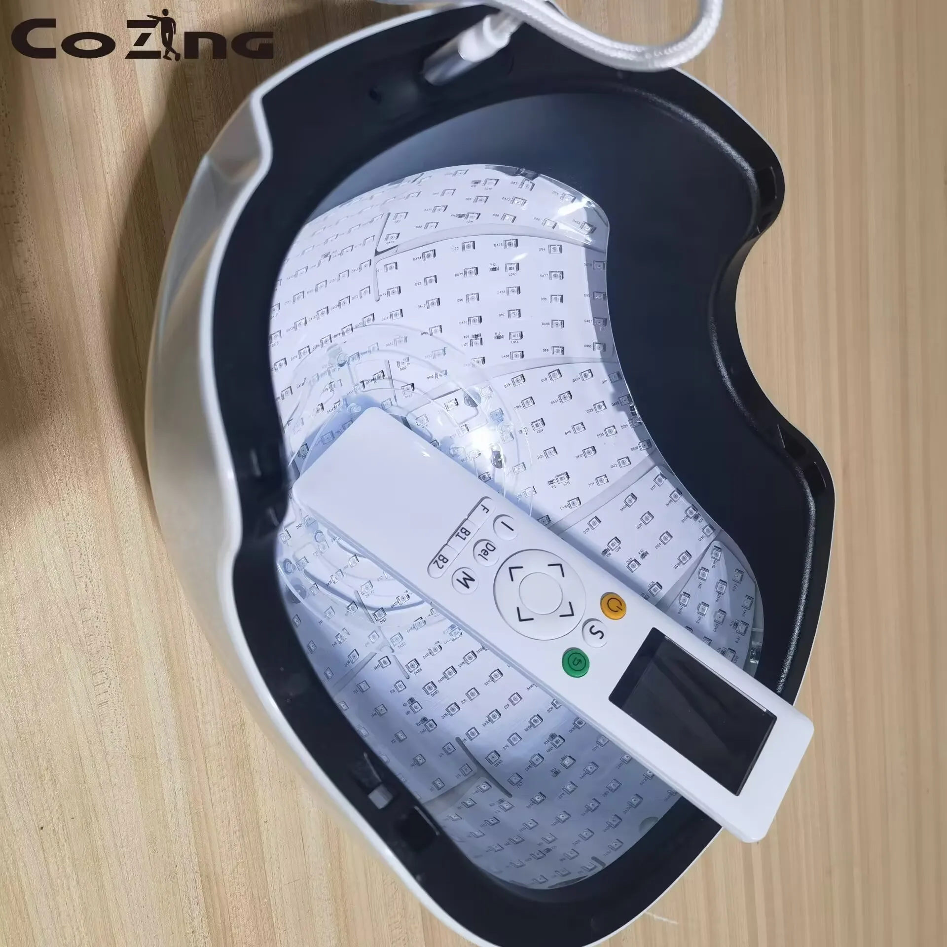 

Официальный шлем COZING для роста волос с 210 лазерными диодами + 90 LED LLLT, устройство для светотерапии красным светом, лечение против выпадения волос для домашнего использования