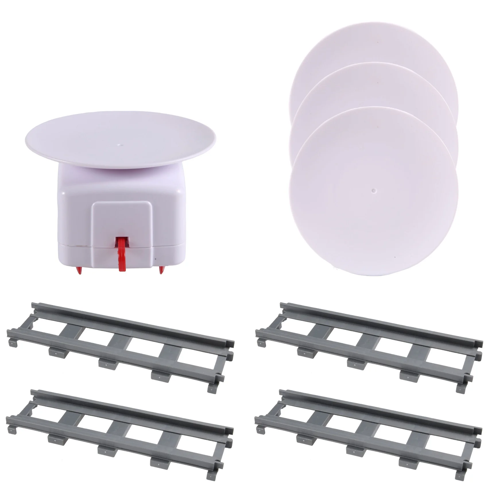 BVBV Sushi Train Rotary Sushi Toy Track Conveyor Belt Rotating Table Kid Food Train Set DIY Sushi Making Family Sushi Party B