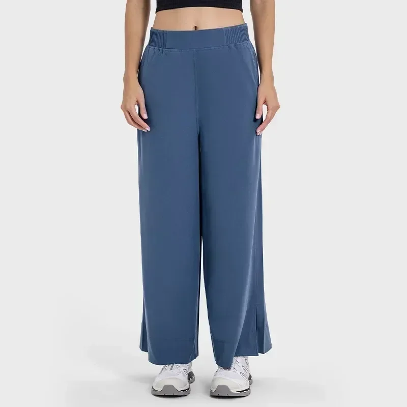 

Lemon Summer New Lightweight Comfortable Loose Wide Leg Yoga Pants Women's High Waist Slim Breathable Ice Cool Sports Pants