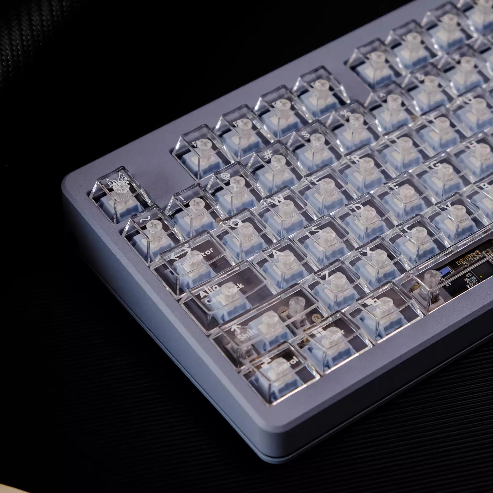 114 Keys PC Full Transparent Series Keycaps Aifei Cherry Profile Backlit Keycap For MX Switch Mechanical Keyboard 1.75U Shift