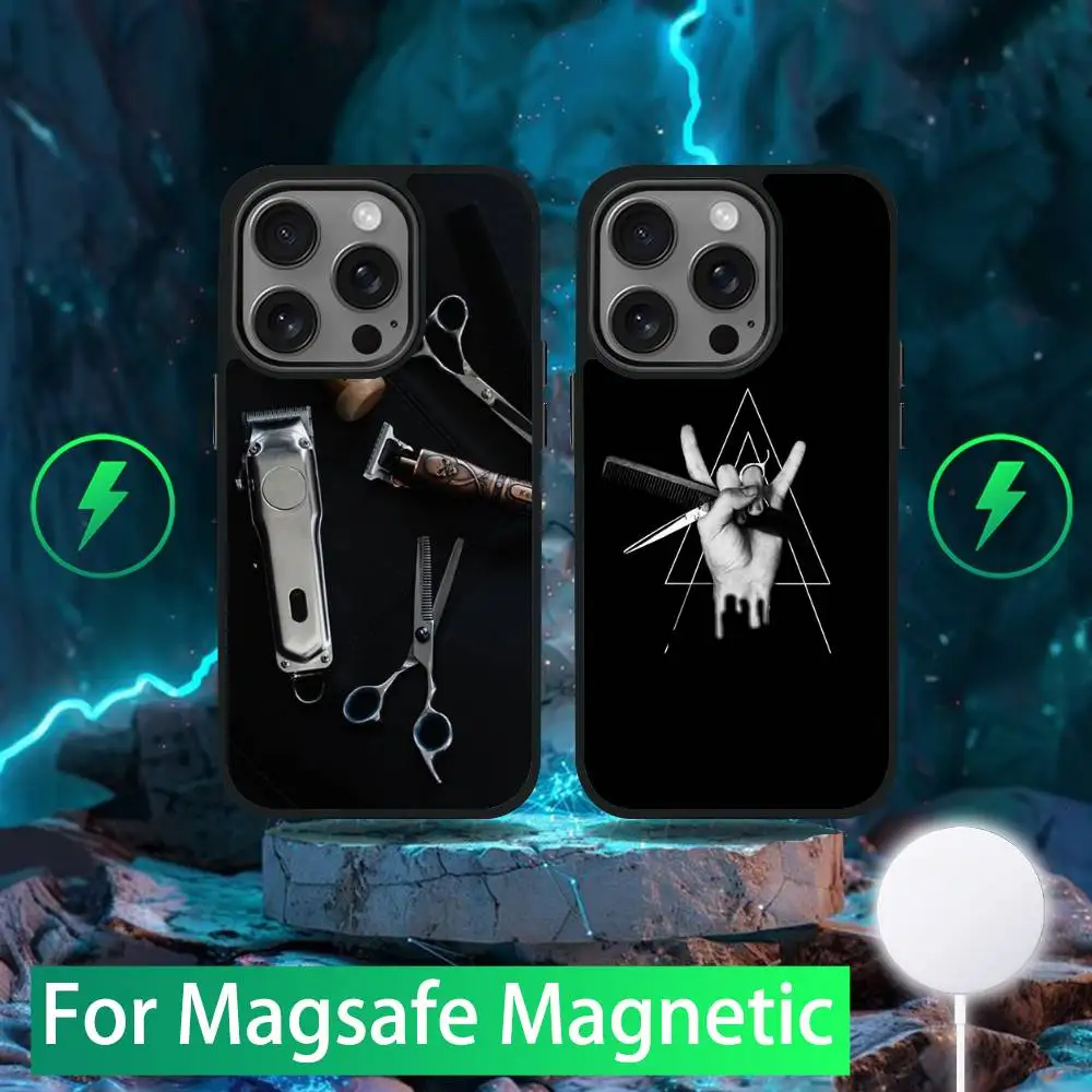 

Barber Shop Hair Stylist tools Phone Case For iPhone 16,15,14,13,12,11,Pro,Max,Plus,Mini,SE Magsafe Magnetic Wireless Charging