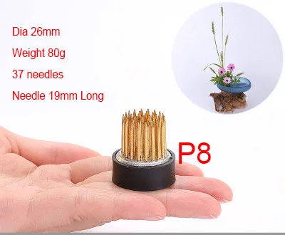 

P8 Japanese Ikebana Flower Holder Fixed Tools Kenzans Desktop Floral Shop Heavy Kenzan