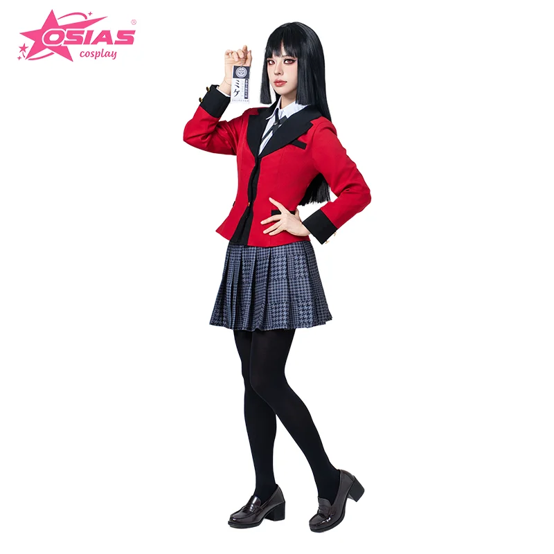 

OSIAS Jabami Yumeko Cosplay Costume Set Jabami Yumeko wig Jabami Yumeko shoes