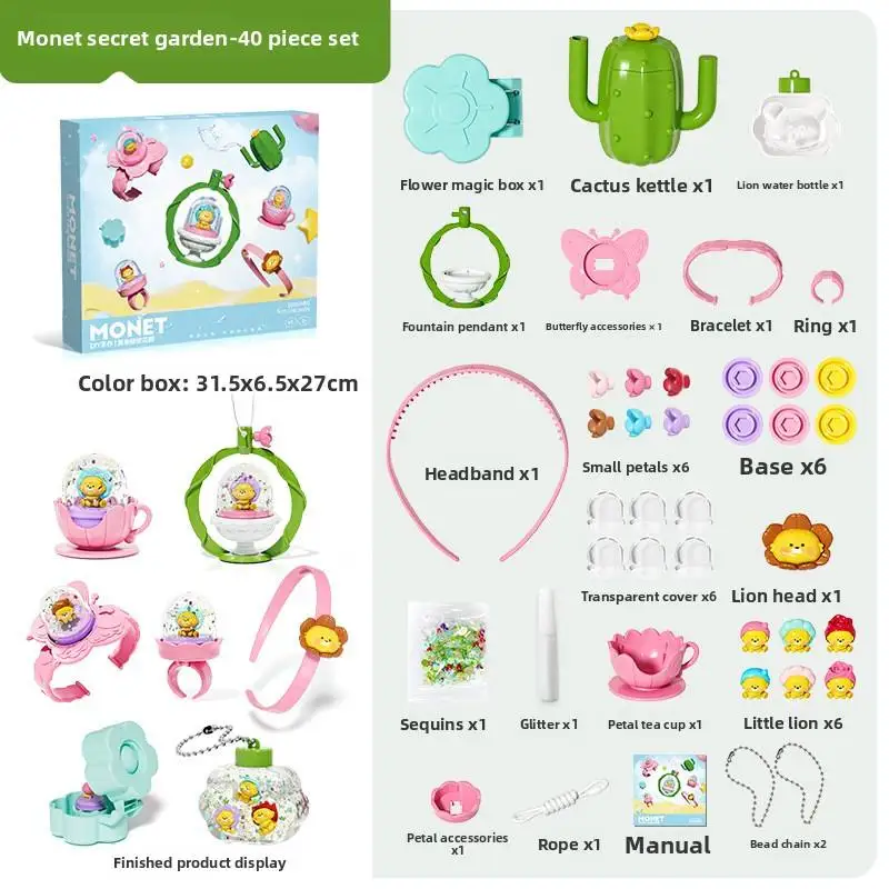 Jewelry Making Kit, Ring Pendant Handmade Craft Kits, Toy Set for Creative Craft Activities,Kids Girls Children