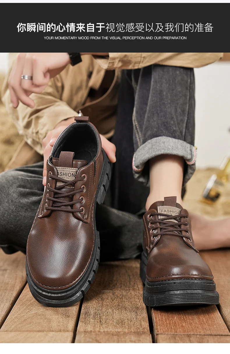 Herren-Freizeitschuhe, Vier-Jahreszeiten-Handarbeit, bequeme Outdoor-Arbeitsschuhe, modische Joker-Jugend-Trendschuhe, Business-Party-Lederschuhe – Detail 10