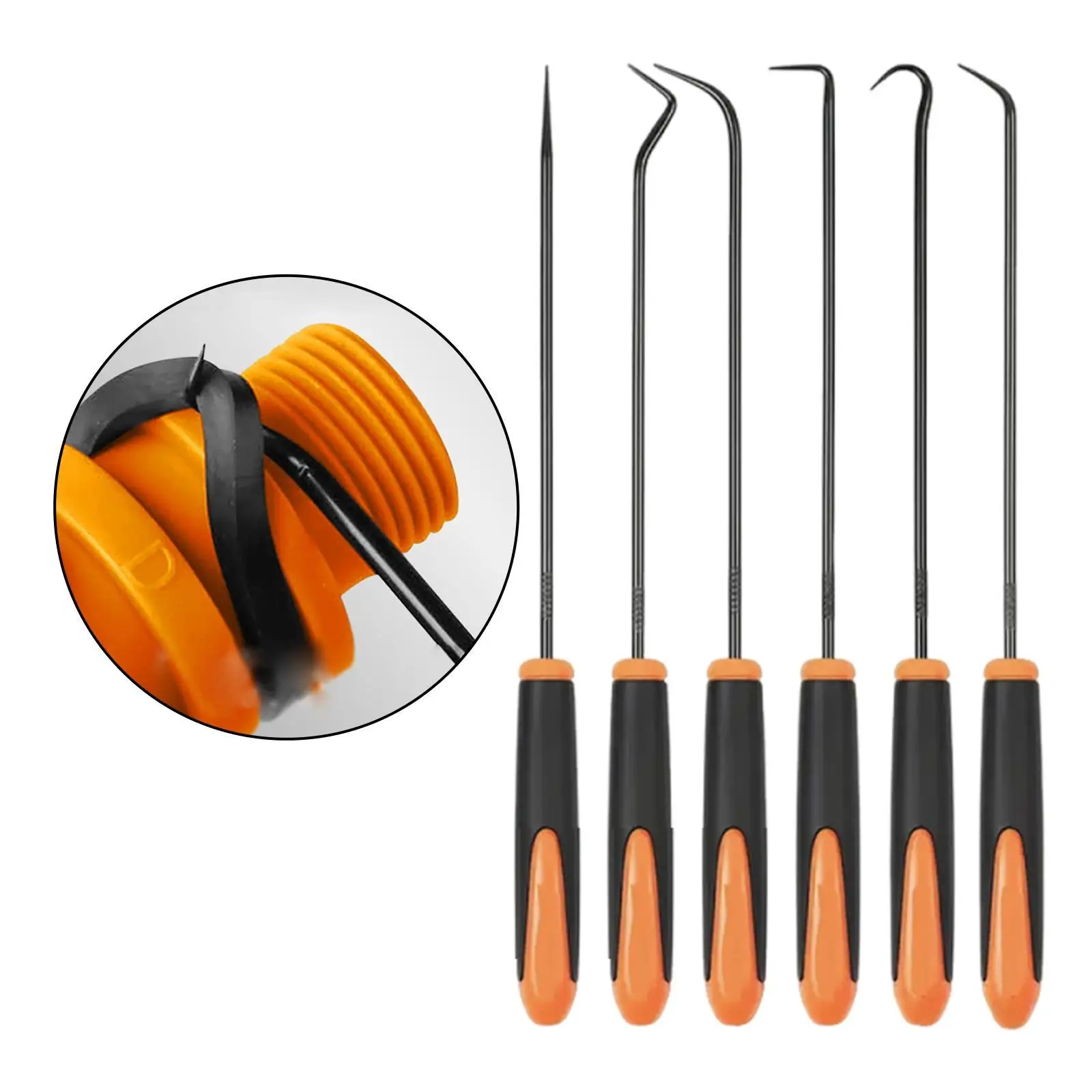 

6Pcs Oil Seal Hook Hand Tool Multi Use Sturdy Car Repair Tool Puller Remover for Industrial Maintenance Vehicle Home Trucks