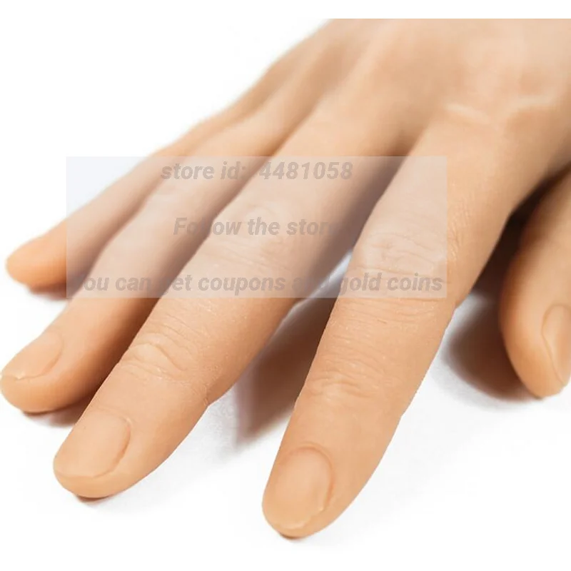 Silicone Male Hand Mannequin for Body Props, Jewelry Display Model, Nail Art, Halloween Doll, One Piece, D197, 26cm