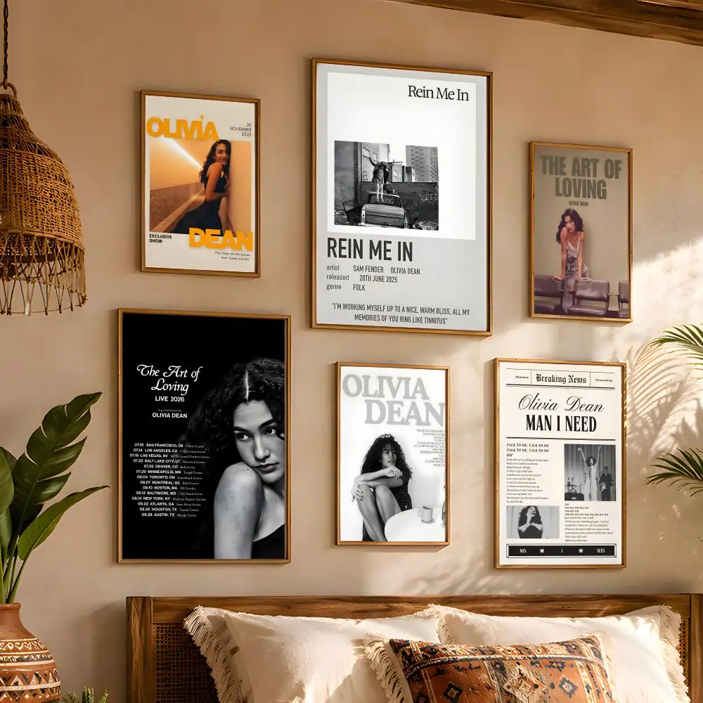 Singer O-Olivia Dean Aesthetic Home Upgrade Minimalist Wall Display Cozy Interior Look Simple Room Refresh Minimalist Poster