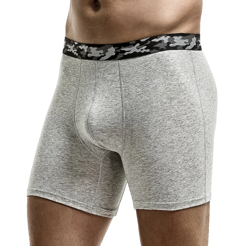 Large Size Men's Underpants Anti-wear Leg Cotton Pants Sports Fat Underwear Boxer Shorts Running Breathable Youth Bottoms