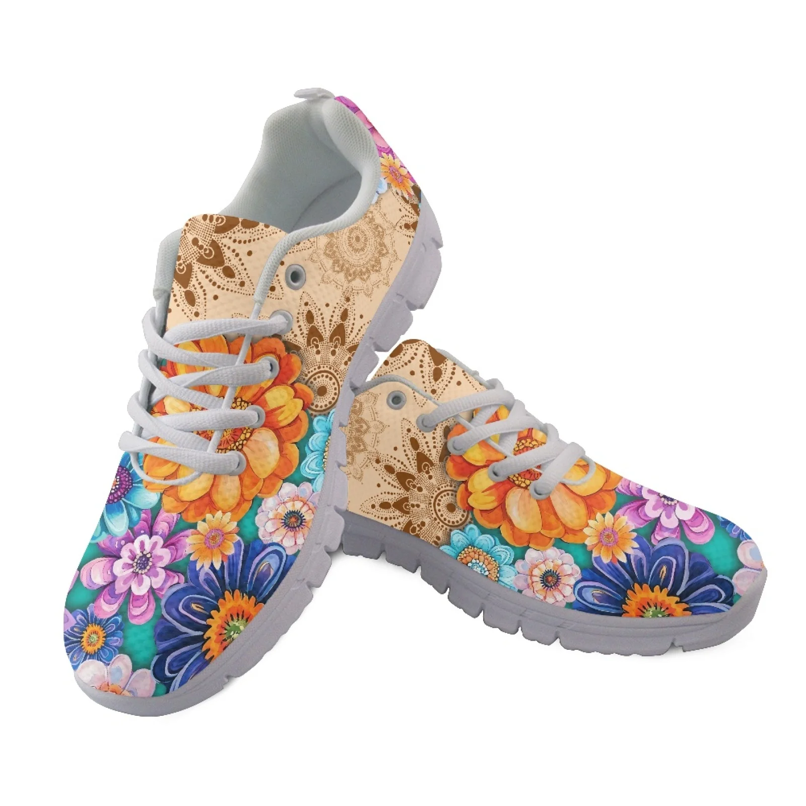 Coloranimal Mandala Breathable Training Shoes for Women Mesh & EVA Sole Work Shoes 2026 Collection