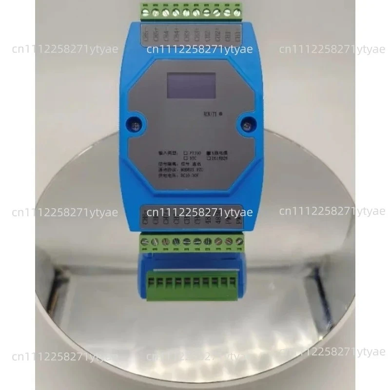 8-Channel K-Type Thermocouple Temperature Acquisition Module (RS-485), 24-Bit Resolution