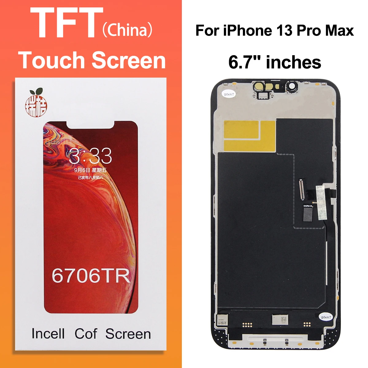 RJ Für iPhone 13 Pro Max OLED-Display FHD LCD Touchscreen Digitizer Ersatz für A2643 A2484 A2641 A2644 A2645