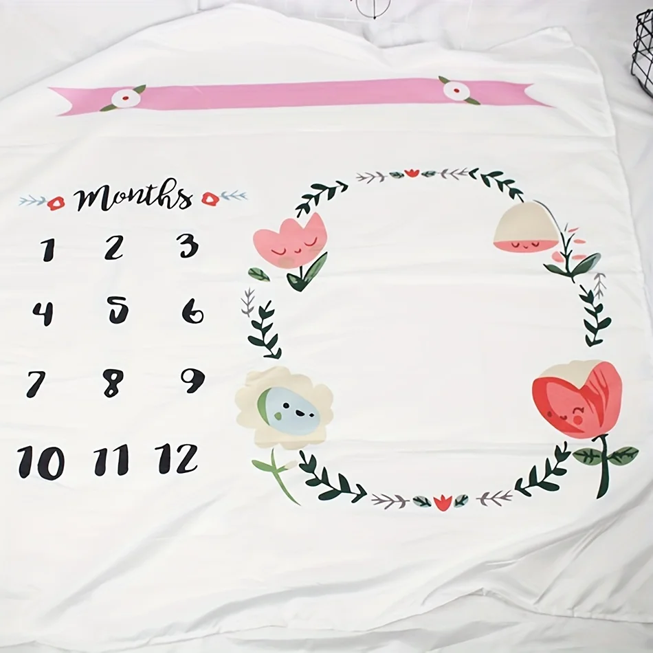 Adorable Newborn Photo Props Baby Tulip Commemorative Background Cloth for Photography Christmas Halloween Thanksgiving Day Gift