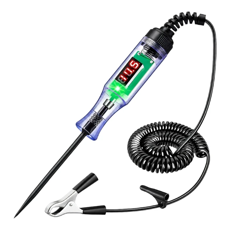 Automotive Circuit Tester Test Pen with Alligators Clip for Garage Car Repair Use