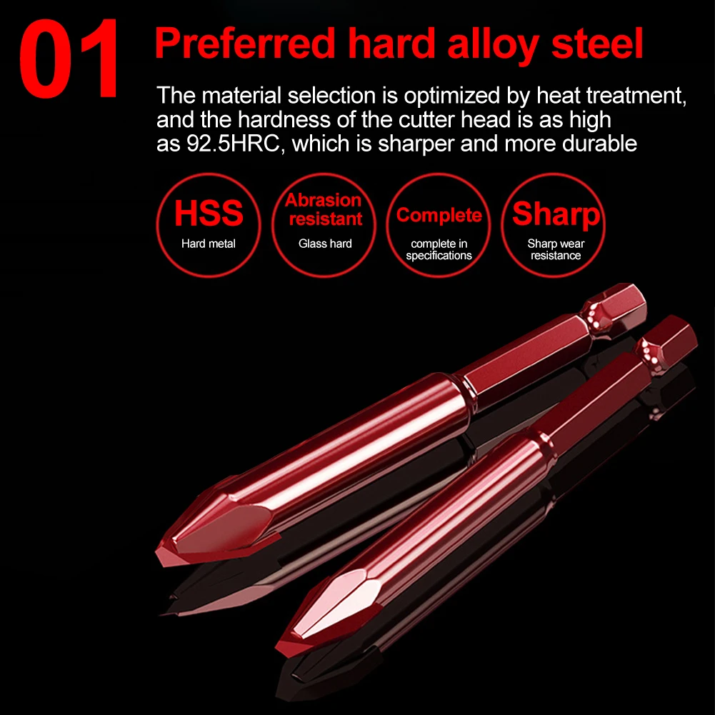 Aggiorna il tuo kit di strumenti di perforazione con le nostre punte da trapano eccentriche in carburo rosso durevoli adatte per vetro per piastrelle e altro