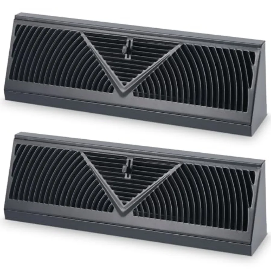 

2 Pack Baseboard Register Vent Duct Opening Size Vent Covers for Home Floor Diffuser Wall Corner Baseboard Air Covers, Smooth A