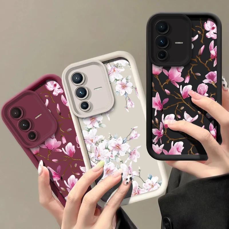 حافظة لهاتف Vivo V50 V40 Pro V23E V60 V25 V30 SE V30E V27 V29E V27 Pro V25E غطاء سيليكون غير لامع مقاوم للصدمات #1