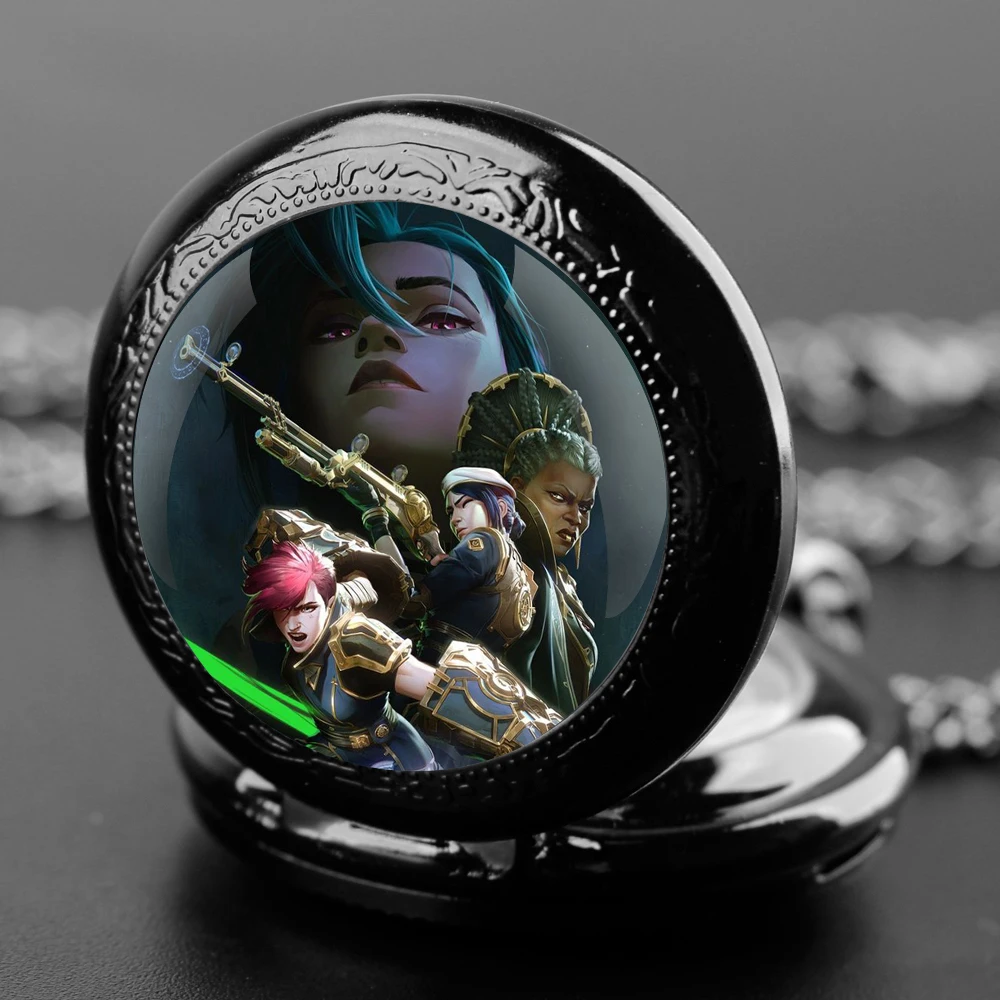 Arcane Design-Montre de Poche en Verre pour Homme et Femme, Classique, Vintage, avant, Collier, Quartz, Pendentif, Horloge