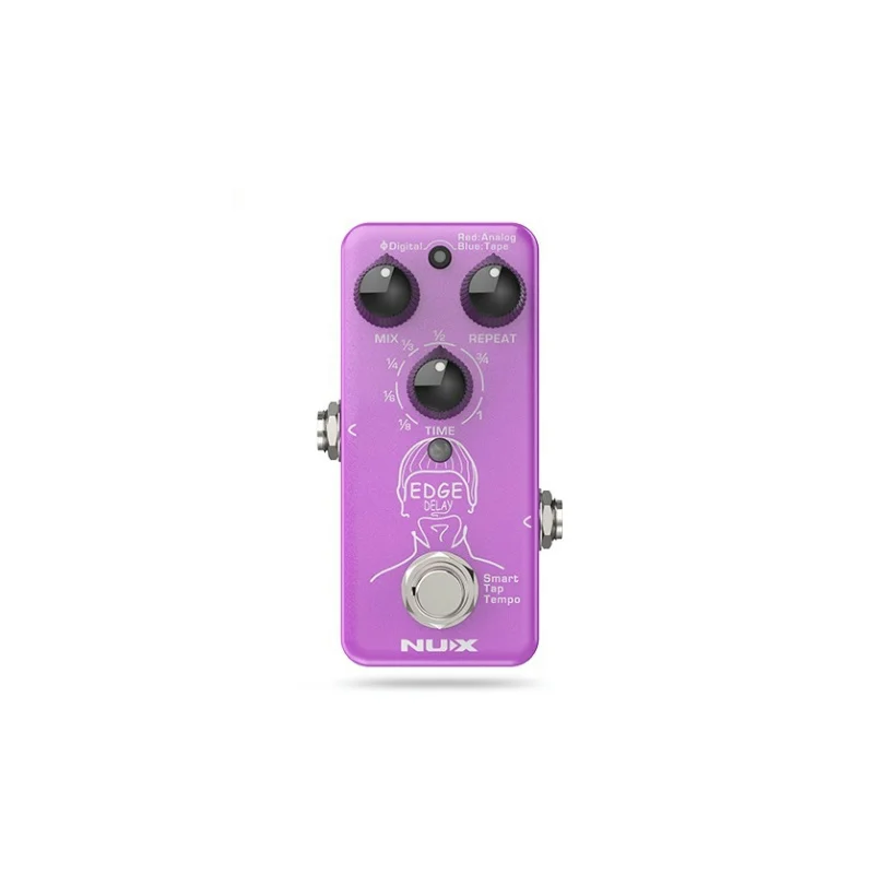 Pedal de atraso de borda NUX NDD-3, efeitos de guitarra elétrica, mini amplificador de guitarra, Phi de atraso, digital, analógico, fita eco