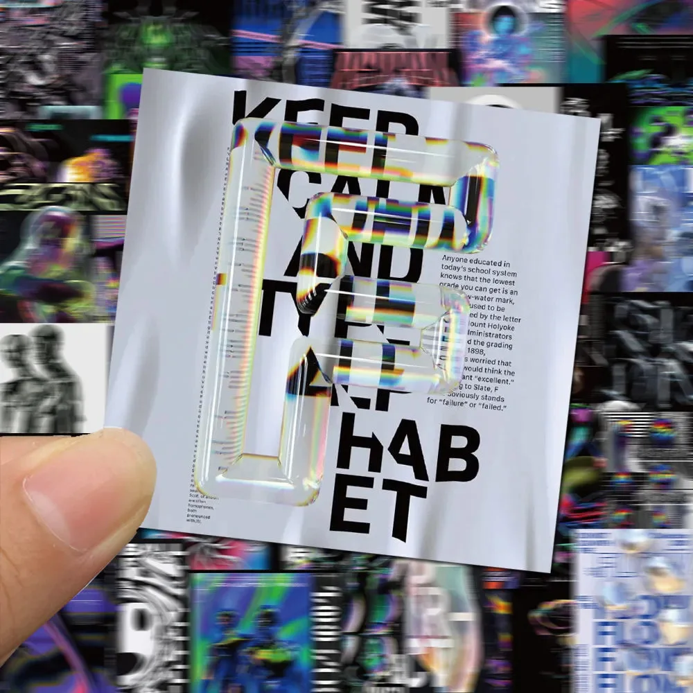 10/20/40pcs Harajuku Acid Graphic Art Cartoon Stickers Decals for Laptop Skateboard Phone Bike Cool Graffiti Sticker Decoration