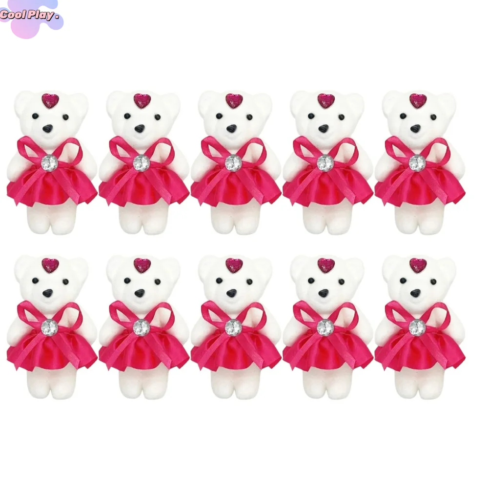 

10pcs/set Foam Bear Bear Plush Foam Toys Plush Animal Cartoon Mini Bear Flower Bouquet DIY 12cm Cartoon Bouquet Doll Girlfriends
