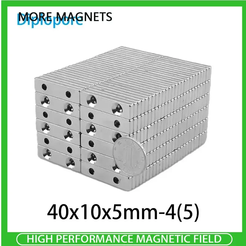 2/5/10/15/20/30Pcs 40x10x5-4mm Super Strong Square Magnet   For Home Refrigerators, Offices DIY