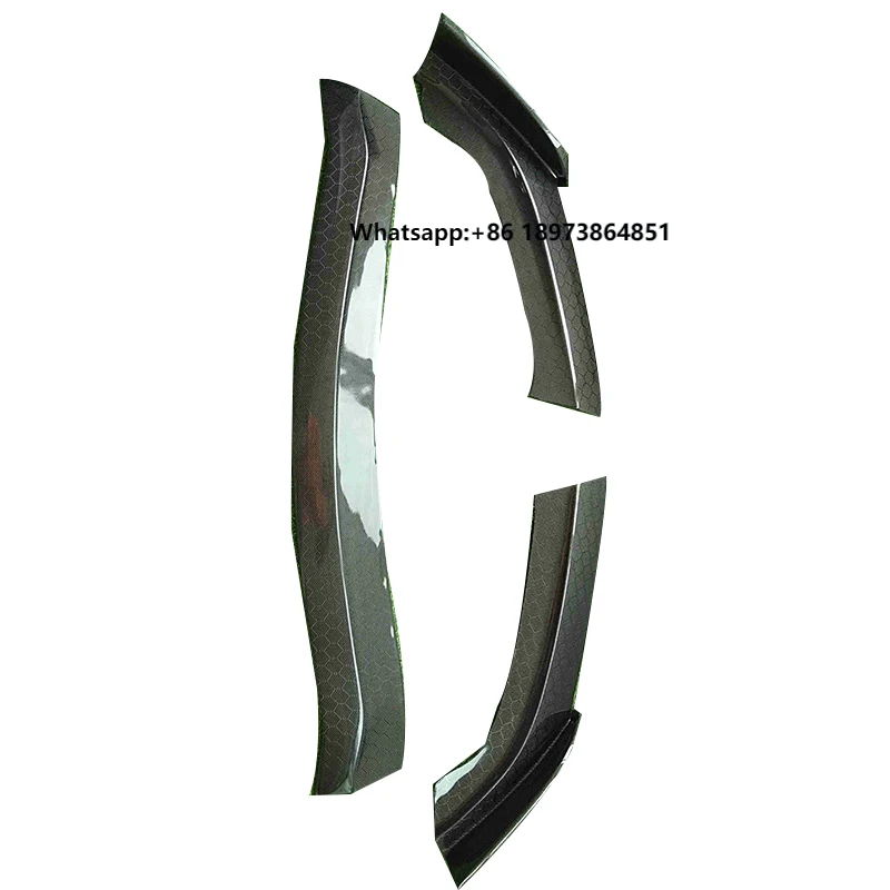 

Honeycomb Style Carbon Fiber Front Lip ( 3PCS ) for Infiniti Q60 High Quality