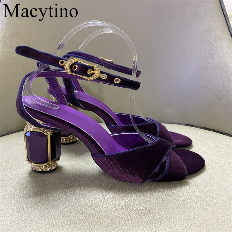 New Women Pumps New Shoes Sexy High Heels Ladies Party Pumps 2022 Special Arrivals Wedding Purple Green Color Sandals